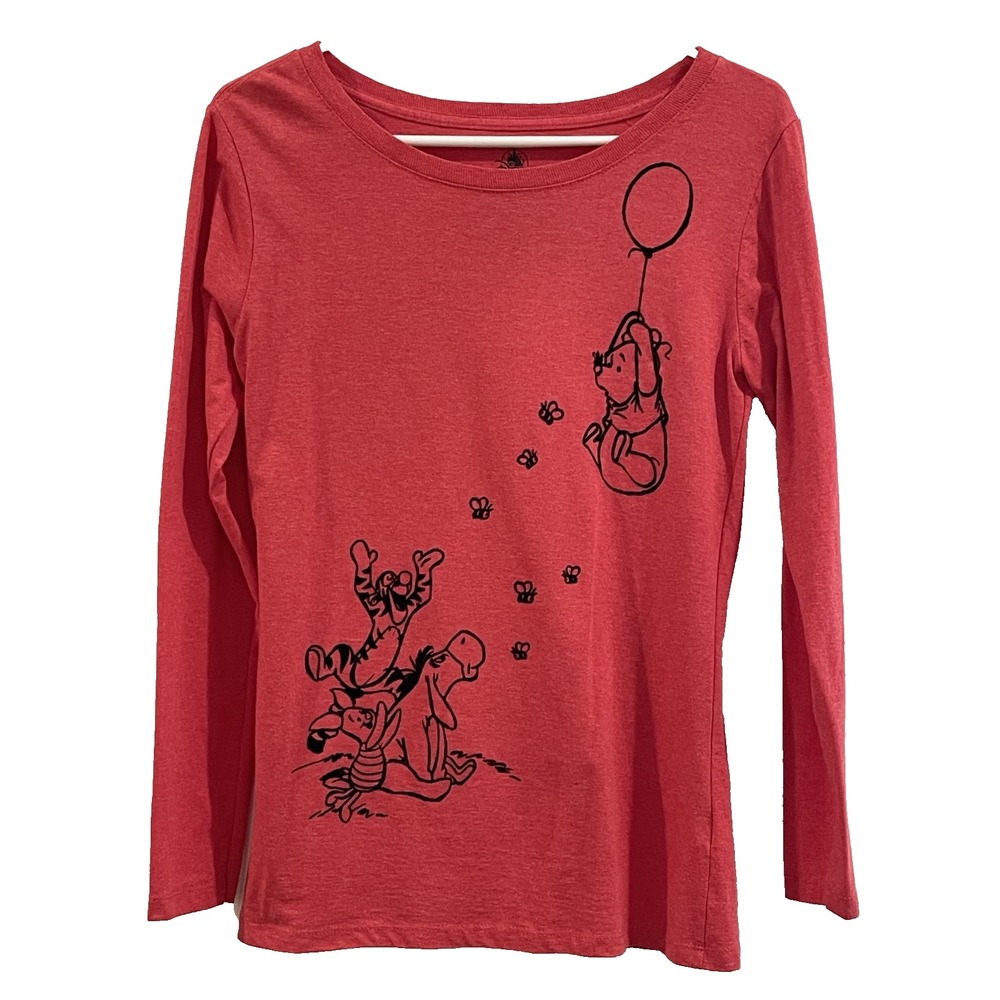 00087 - Disney Winnie the Pooh Red Womens Medium T-Shirt - Classic Character Top